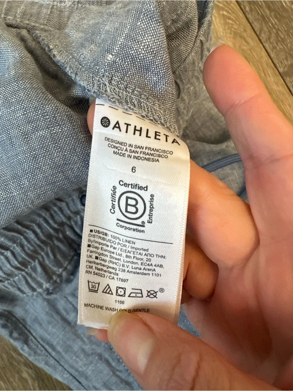 Athleta Retreat Blue Linen Joggers